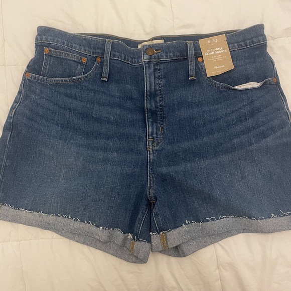 Madewell High Rise Denim Shorts - Size 33 - Picture 2 of 5